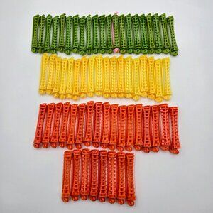 Lot 64 Vintage Hair Curling Rod Curlers Plastic Swing Arm Perm Rollers Yellow Or
